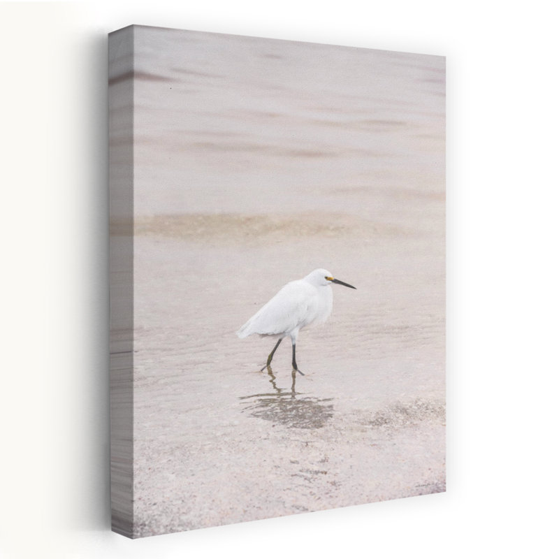 Aigrette enneigée - aigrette blanche contemporaine, H 24 po x l 16 po