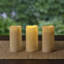 Set of 3 Waterproof LED Pillars, 3X6 Inch, White