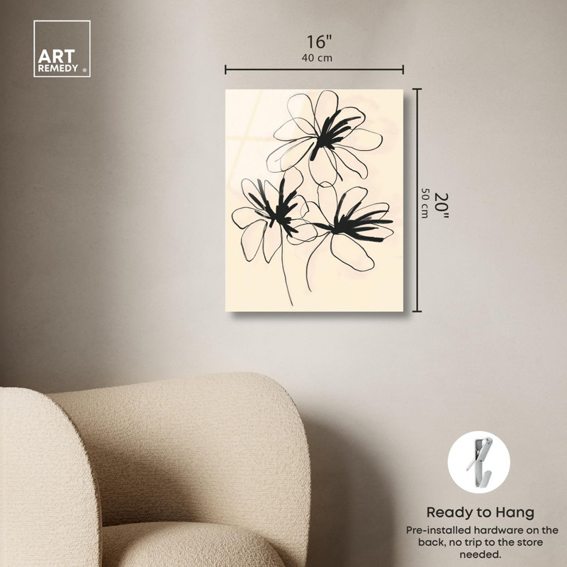 Impression d'art sur toile, Calligray's Flowers, par Art Remedy, H 20 po x l 16 po