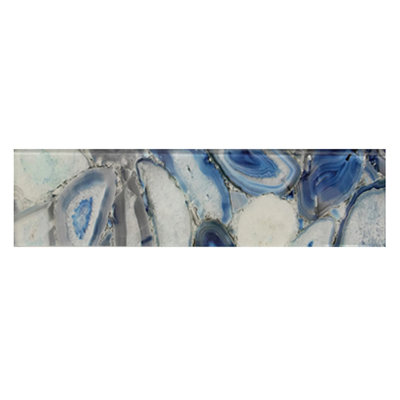 Carreau de verre à jet d'encre Geode 4 po X 16 po (0,44 pieds carrés / pièce)