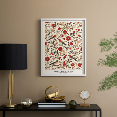 WM MORRIS Series CCCLIV Framed Print - Solid Wood
