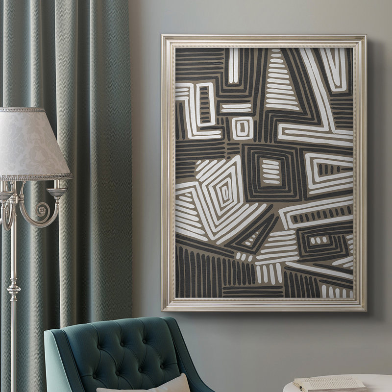 " Abstract Maze II ", 21" W x 25" H