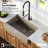 Karran Quartz 34'' X 21-1/4'' Single Bowl Retrofit Farmhouse Apron Front Workstation Kitchen Sink-72385304