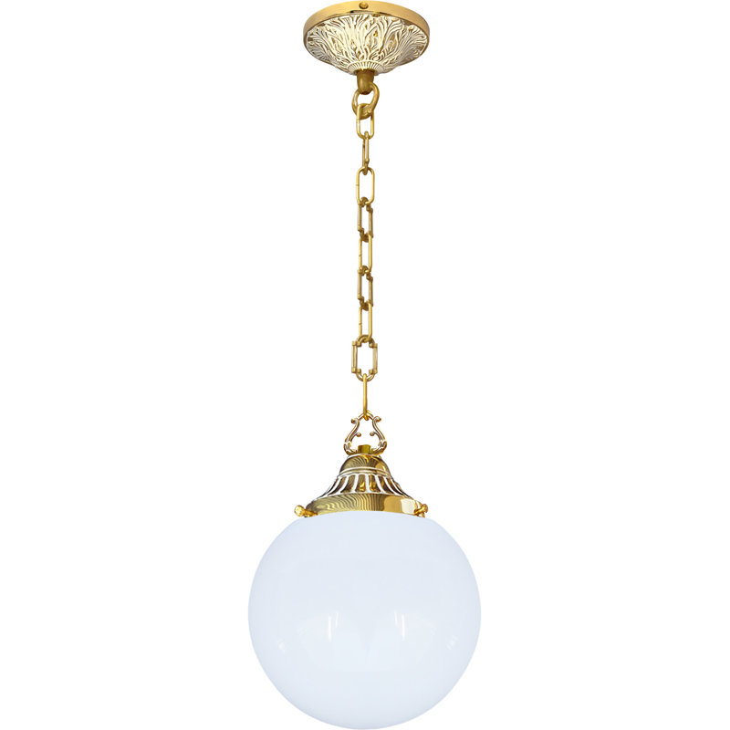 Fidler 1 - Light Single Pendant, White Patina Gold, White Patina Gold