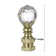 Stephanov Multi-Faceted Crystal Ball Ceiling Fan Pull, 2"h with 12" Polished Brass Chain