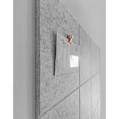 Felt Wall Tiles | Large Cork Board Alternative | Aesthetic Felt Bulletin Board for Office, Home & Classroom | Large Cork Boards for Walls Pinboard (6-Pack) | Grey Marble