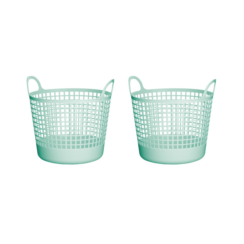 Ensemble de 2 paniers à linge Like-it, H 14,76 po x l 16,14 po x P 14,57 po, Bleu menthe