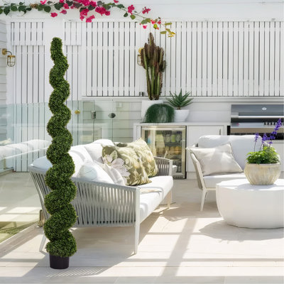 Spiral Tree For Outdoor Use. 210Cm Tall, 1Pcs/. Unceasing Attraction, No Maintenance Worries. Stable Weighted Base. , 9.8 In H, 15.3 W, 46.8 D Protected Persistent Elegance, Maintenance-. Included
