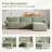 110" Modular L-Shaped Sectional Sofa - Extra-Wide Seating With USB/Type-C Charging - Petal Armrest Design & Movable Ottoman - High-Density Foam Chenille Couch (4-Seater)-114359009