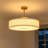 Aurelia 6-Light 24" Fabric Drum Semi Flush Mount Ceiling Light