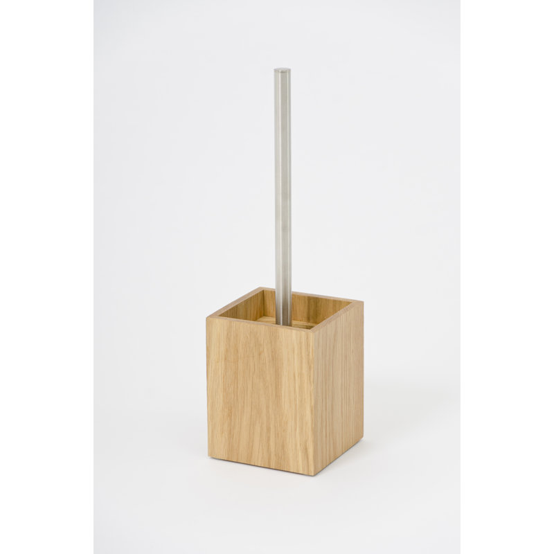 Ashford Free-Standing Toilet Brush and Holder, Oak
