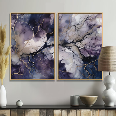 Mauve et explorer la langue de la peinture III - peinture abstraite, art mural