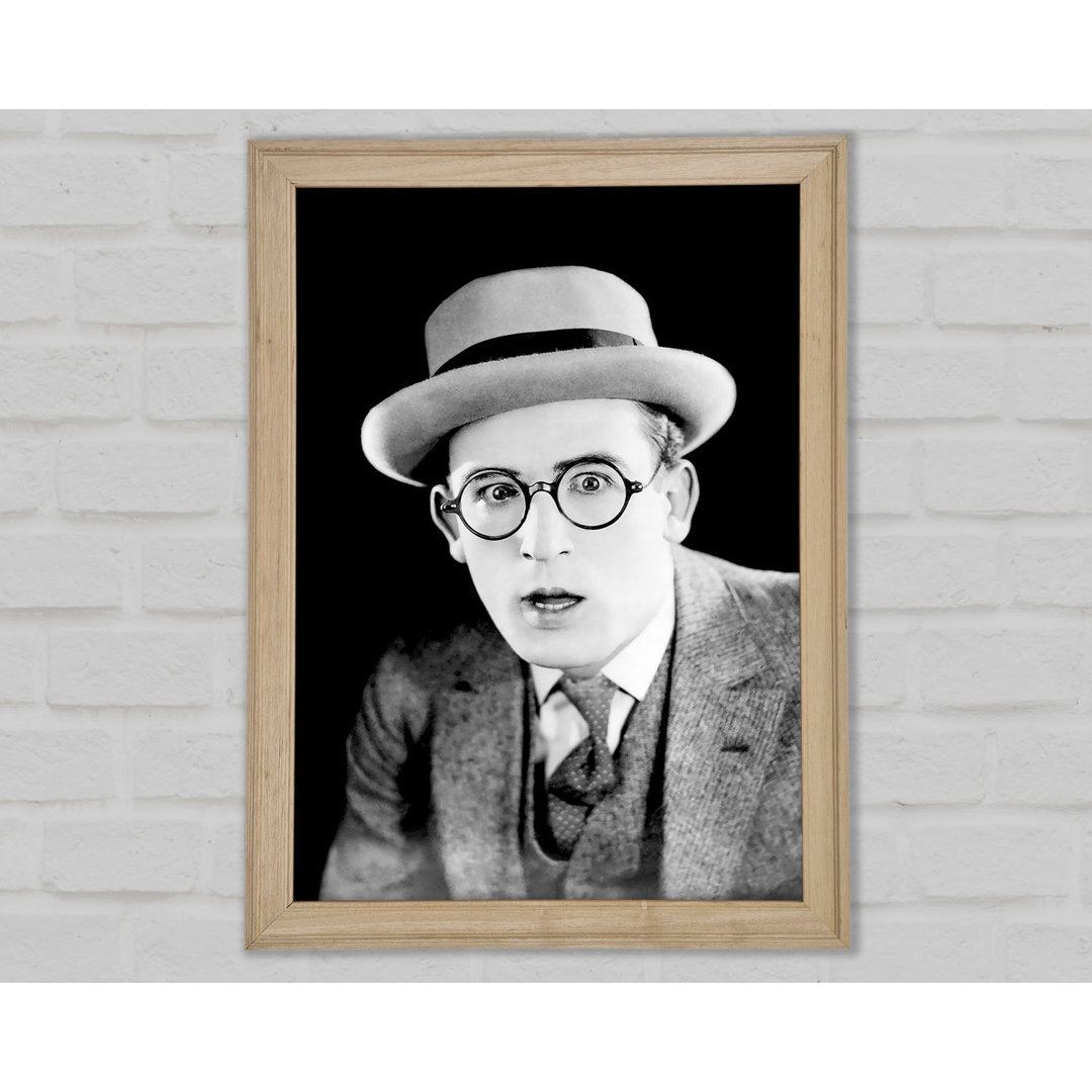 Harold Lloyd Portrait Gerahmter Druck