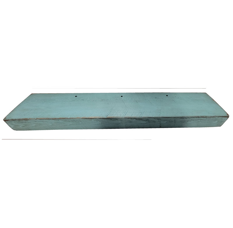 Tablette flottante Rough Cut, H 3 po x l 24 po x P 7 po, Turquoise clair