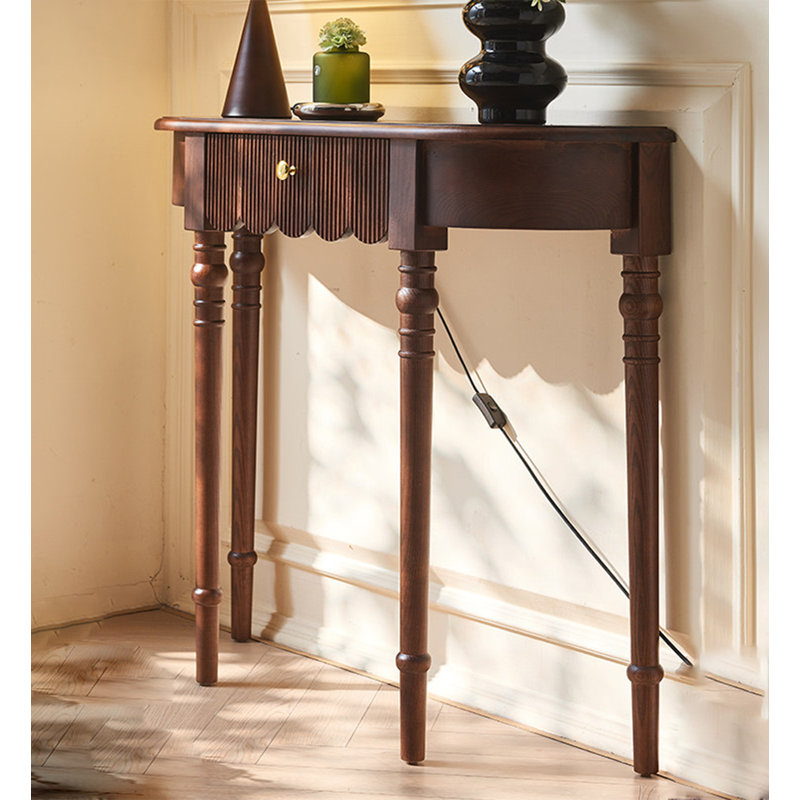 Console en bois massif rétro Vintage American