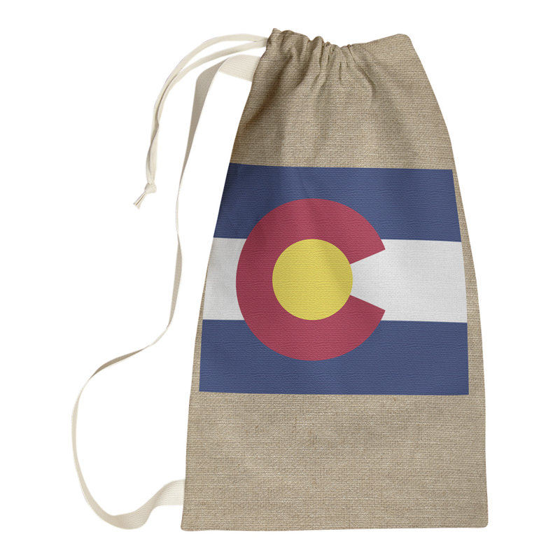 Sac à linge united states flag, Grand H 76,5 po x l 29,5 po x P 1,5 po, Colorado, Beige bleu blanc rouge