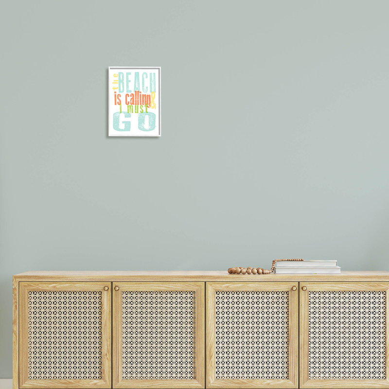 «Beach Is Calling I Must Go», art de la giclée par Alli Rogosich, H 14 po x l 11 po x P 1,5 po
