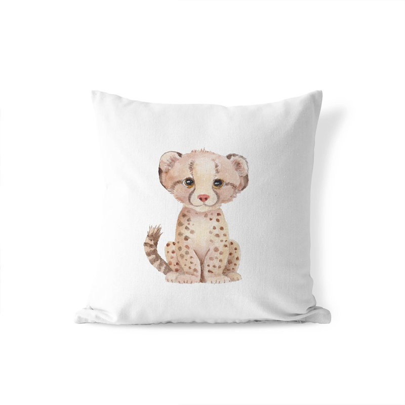 Coussin décoratif Leopard Fun, Carré 20 po