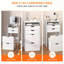 Ensemble de coiffeuse 3 en 1 multifonctionnel avec éclairage tricolore, miroir HD, tiroirs coulissants et tabouret de rangement caché-159520148