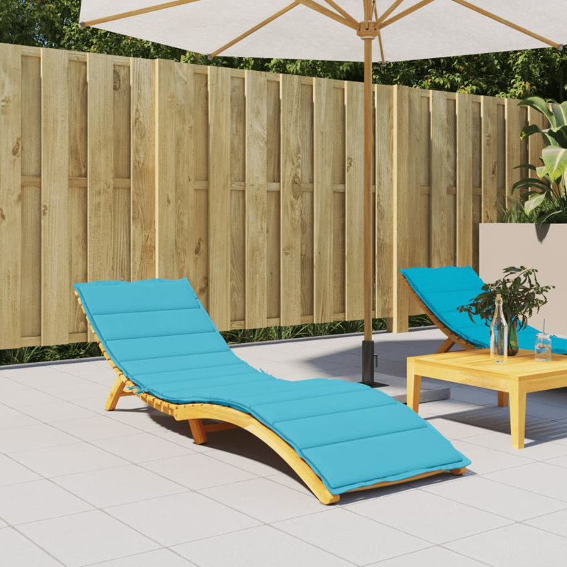 Outdoor Seat / Back Cushion, 1.6" H x 78.7" L x 19.7" W, White/Green Leaf
