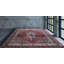 Tapis rouge / noir / gris en laine noué à la main de style oriental Burglinde 9 pi x 12 pi