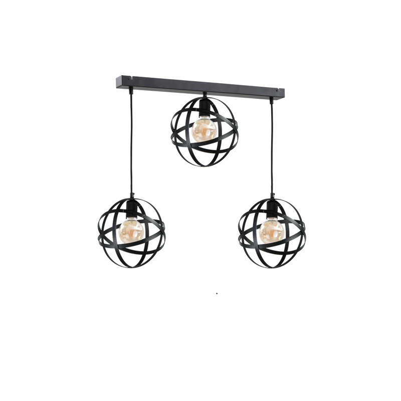 Bobbi-Rose 3 - Light Kitchen Island Pendant, Black, Black