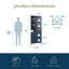 Armoire de rangement en coin Channing avec 2 portes-105326819