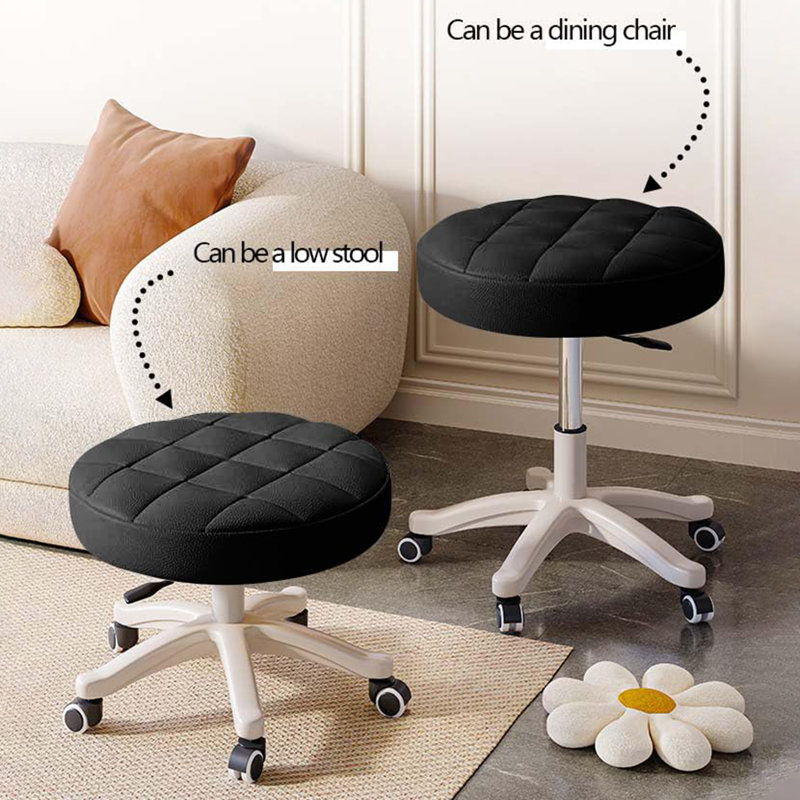 Tabouret à roulettes, Noir