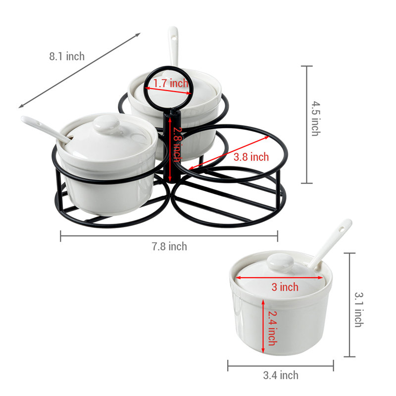 4 Piece Chips and Dip Platter Set