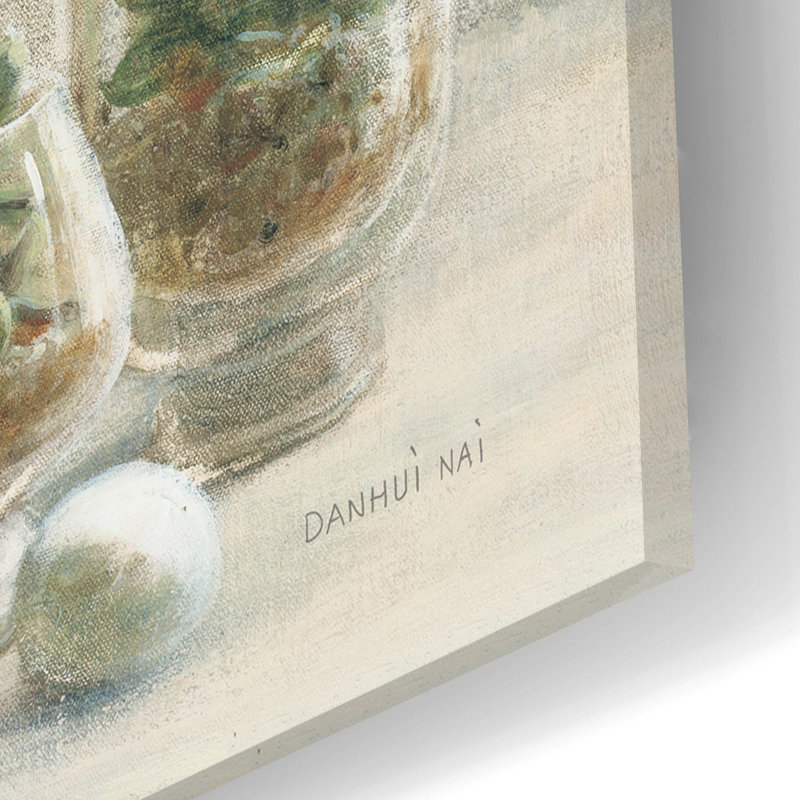  «Greenhouse Orchids On Shiplap» par Danhui Nai, art mural en verre acrylique, 24 po x 16 po