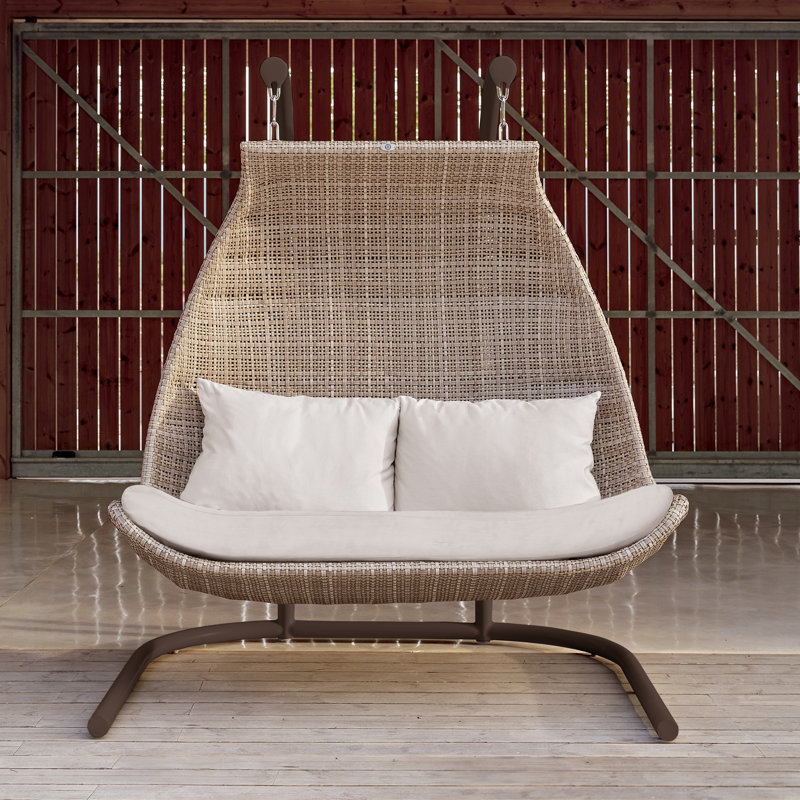 Paloma Double Egg Chair with Stand, Canvas Canvas Sunbrella® Canvas