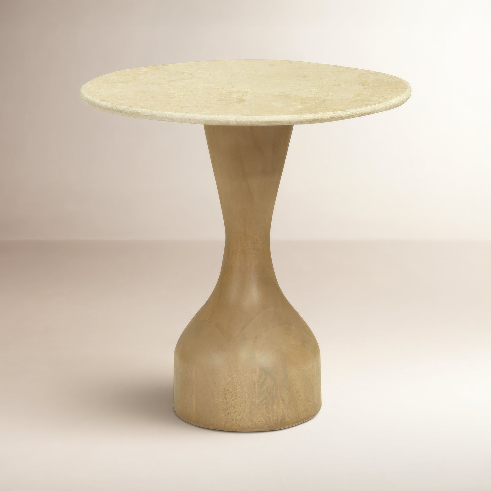 Argiro 24" Genuine Marble End Table, Natural
