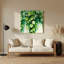 «Botanical Pilea», art mural en métal vert