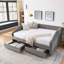Queen Size Daybed with Two Drawers Tufted Sofa Bed-520125731