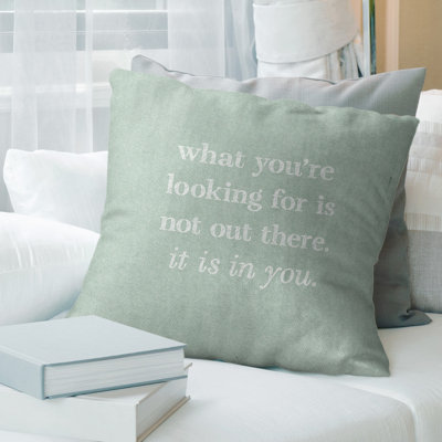 Cotton Blend Reversible Throw Pillow
