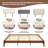 12 Inch Solid Dry Bamboo Wood Platform Bed Frame-871679611