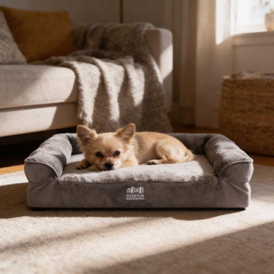 Harbour Housewares - Non-Slip Waterproof Dog Bed
