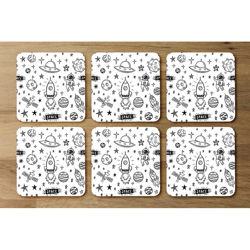 Square 6 Piece Coaster Set