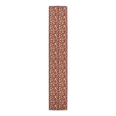 Circle Vine Pattern Yellow 4 Table Runner
