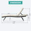 Chaise longue d'extérieur en osier 2 pièces