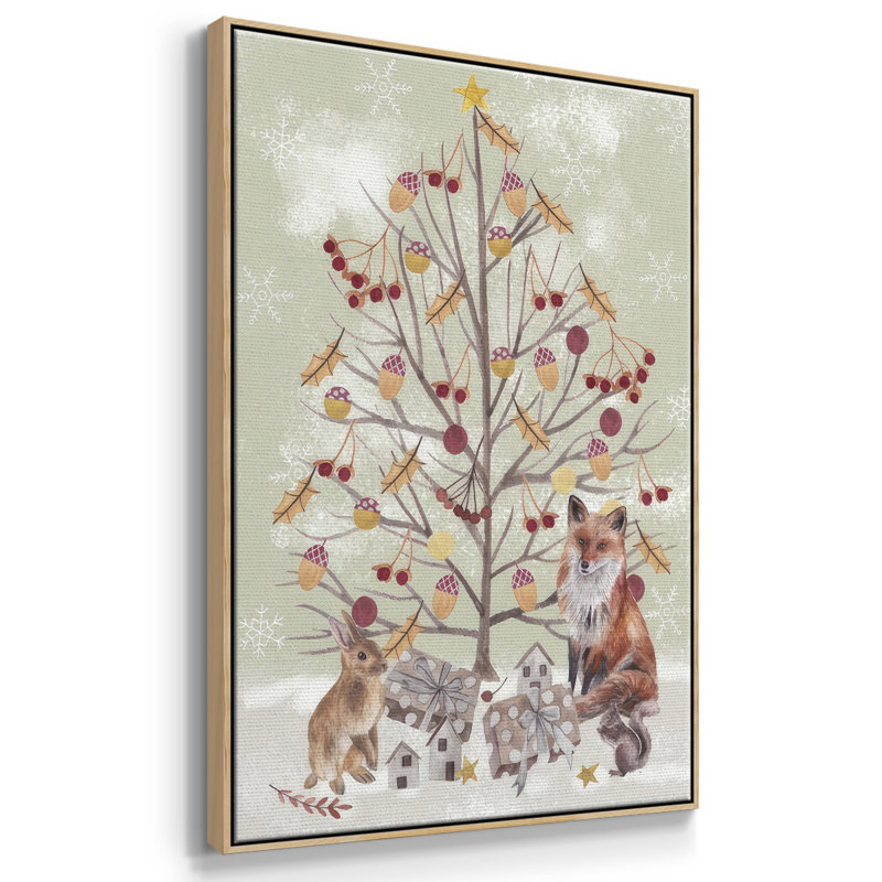 Collection Christmas Time, toile tendue avec châssis en B, H 41 po x l 27 po x P 1,5 po, Naturel