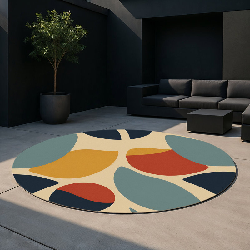 Cheeky Spin Indoor And Outdoor Area Rug, Round 5'