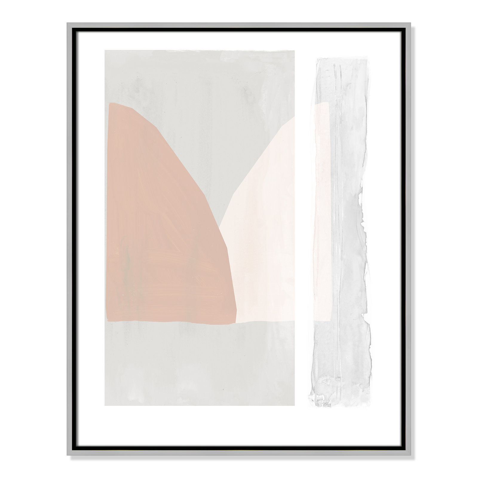 Soft and Light - Painting Print, 29.5" H x 23.5" W x 2" D, Silver Framed Canvas