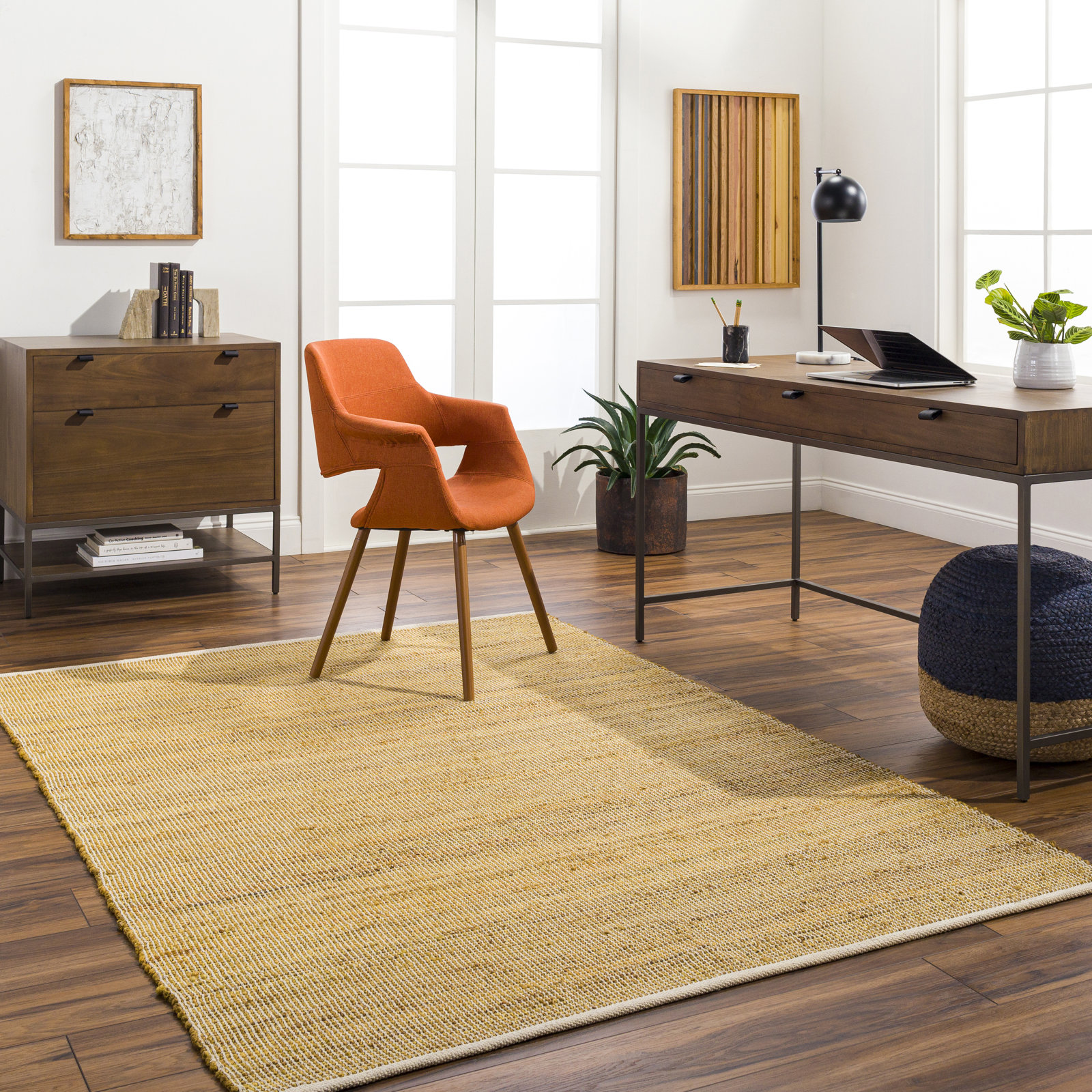 Inge Handmade Jute / Sisal Natural Rug, Rectangle 8' x 10'