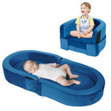 Toddler Travel Bed, 2-in-1 Travel Toddler Bed Chair, Removable And Washable Portable Toddler Bed