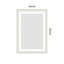 Miroir de salle de bain 20 po x 32 po à DEL avec façade et rétroéclairage, miroir de meuble-lavabo mural avec cadre en aluminium, antibuée, mémoire, 3 couleurs, gradation continue-1389705682-1389705676
