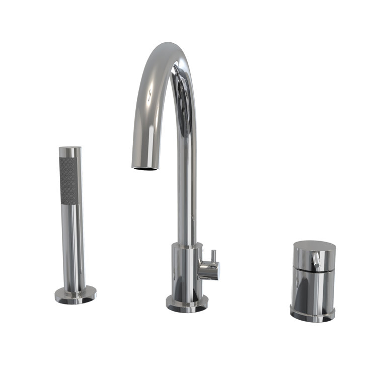 DreamLine Montego 12 in. x 7 in. Deck Mounted Tub Faucet with Handshower