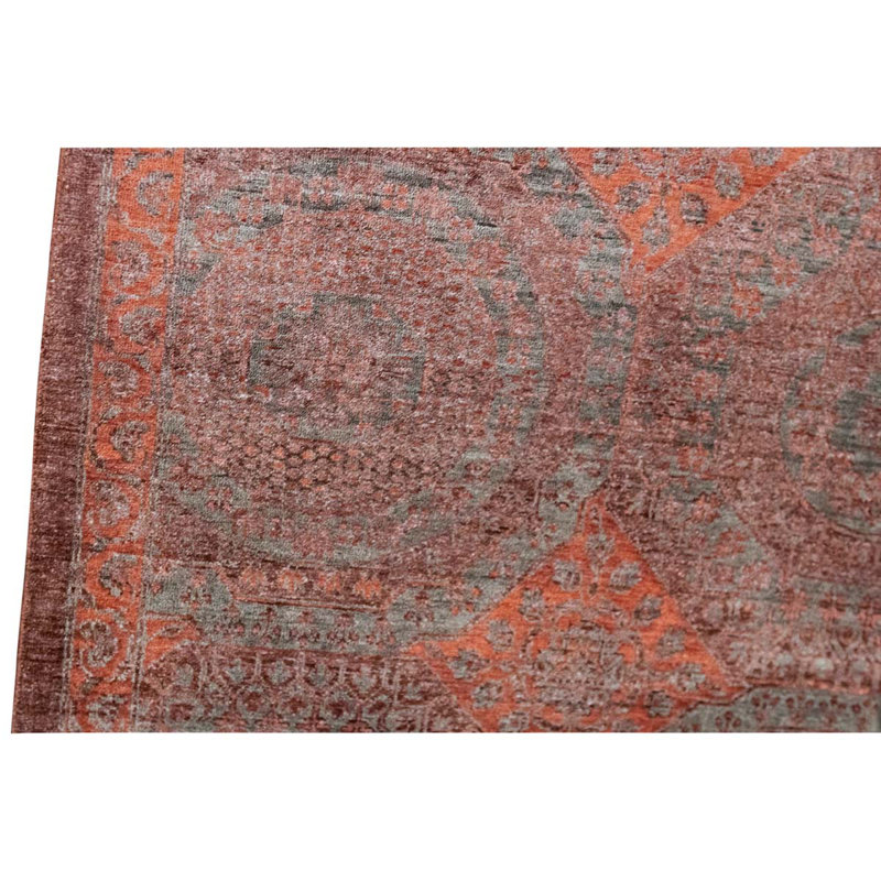 Oriental Area Rug in Rust/Gray/Burgundy