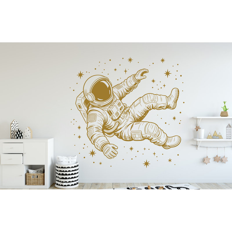 Adhésif décoratif astronaute fusée en vinyle - décor de chambre d'enfant
 333DRE, 44 po x 44 po, Vert
