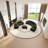 Semi-circular curved light luxury negotiation sofa